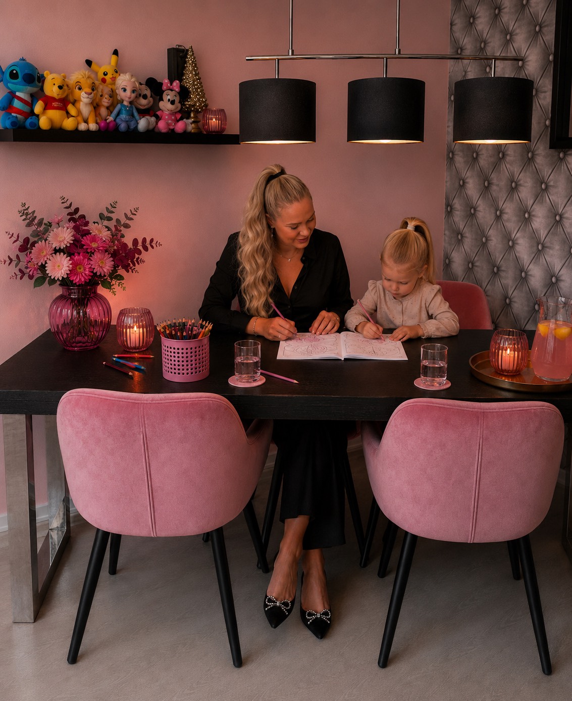 Samen kleuren aan tafel